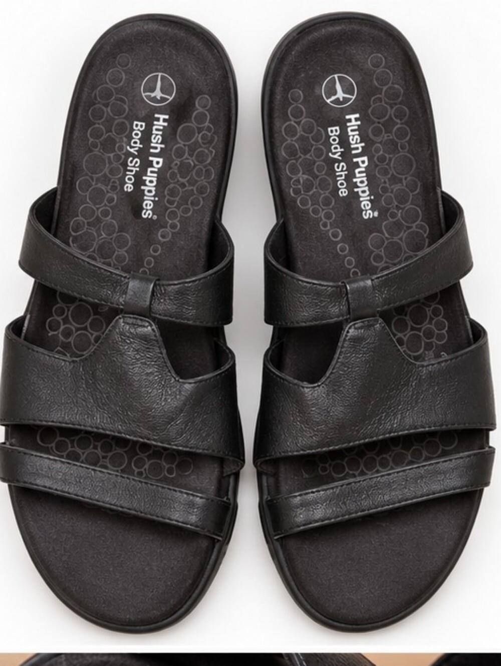 Hush Puppies Body Shoe Black Comfort Sandals Size 9 Wide